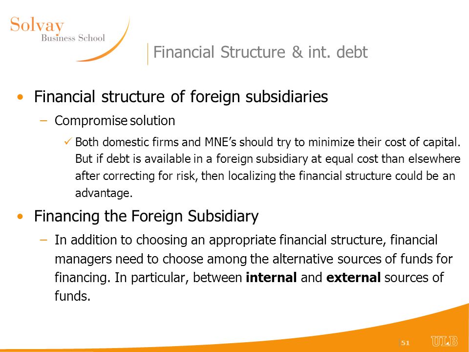 Financial structure and international debt